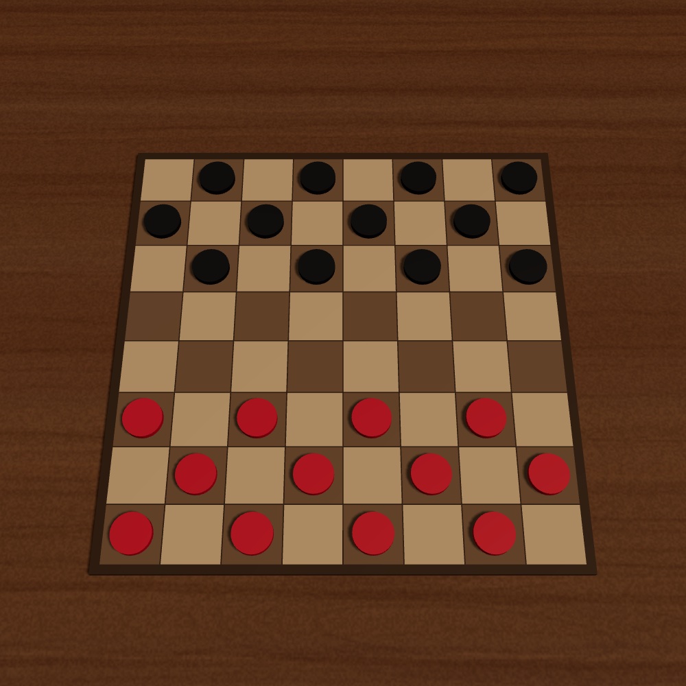 Checkers board game