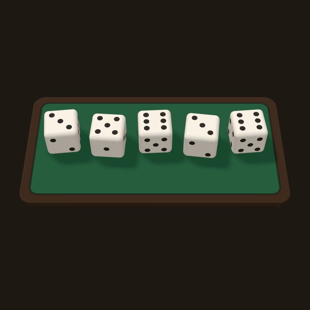 Five Dice board