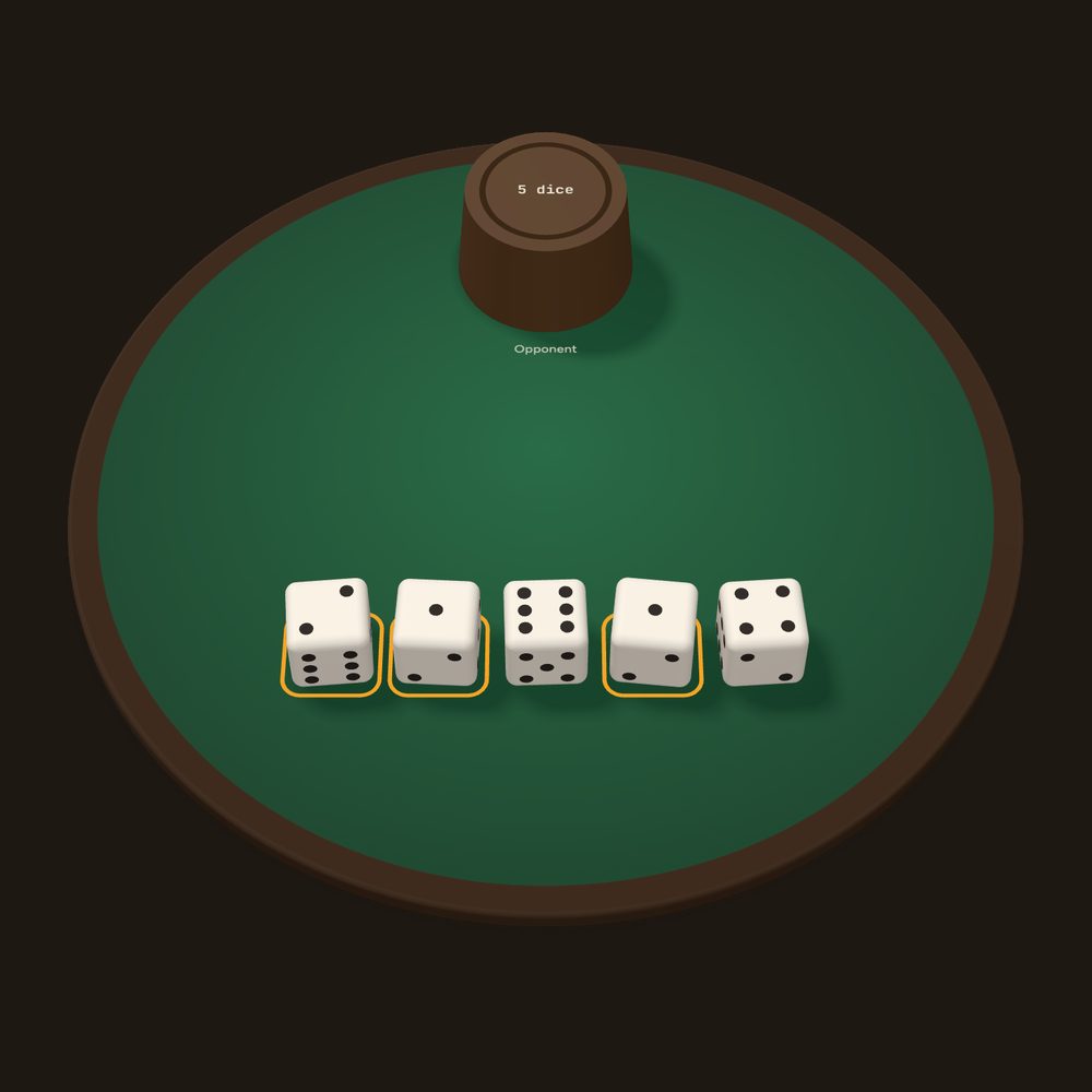 Liar's Dice board